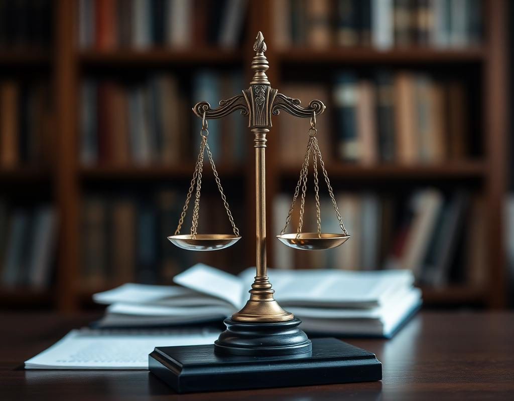 Balança da justiça simbolizando o compromisso ético do escritório